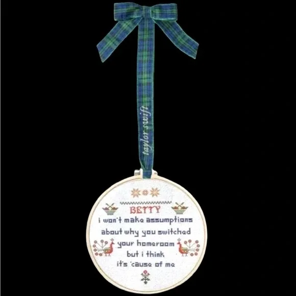 Taylor Swift Betty Cross-Stitch Ornament Official Folklore HOLD - Picture 2 of 3